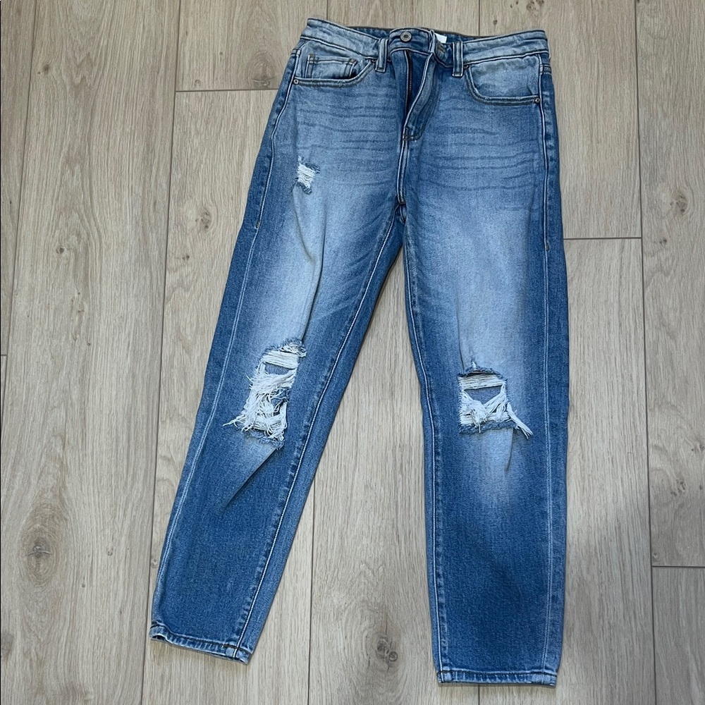 KanCan Light Blue Distressed Boyfriend Jeans
